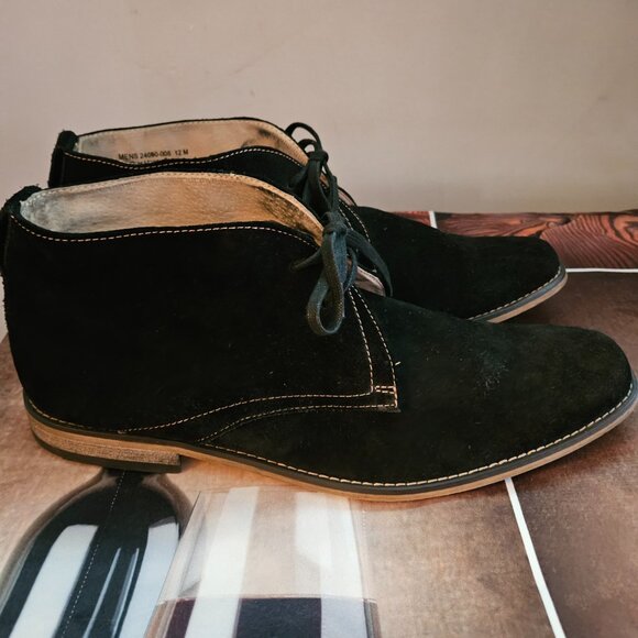 Stacy Adams 12 M Black Suede and Leather Upper Loafers Good Condition - Picture 5 of 8